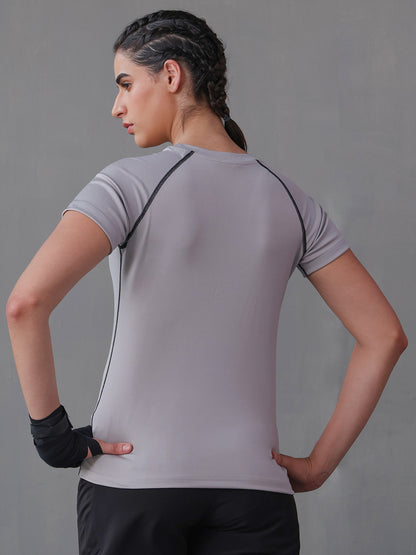 Women's Performance Compression T-Shirt Light Grey