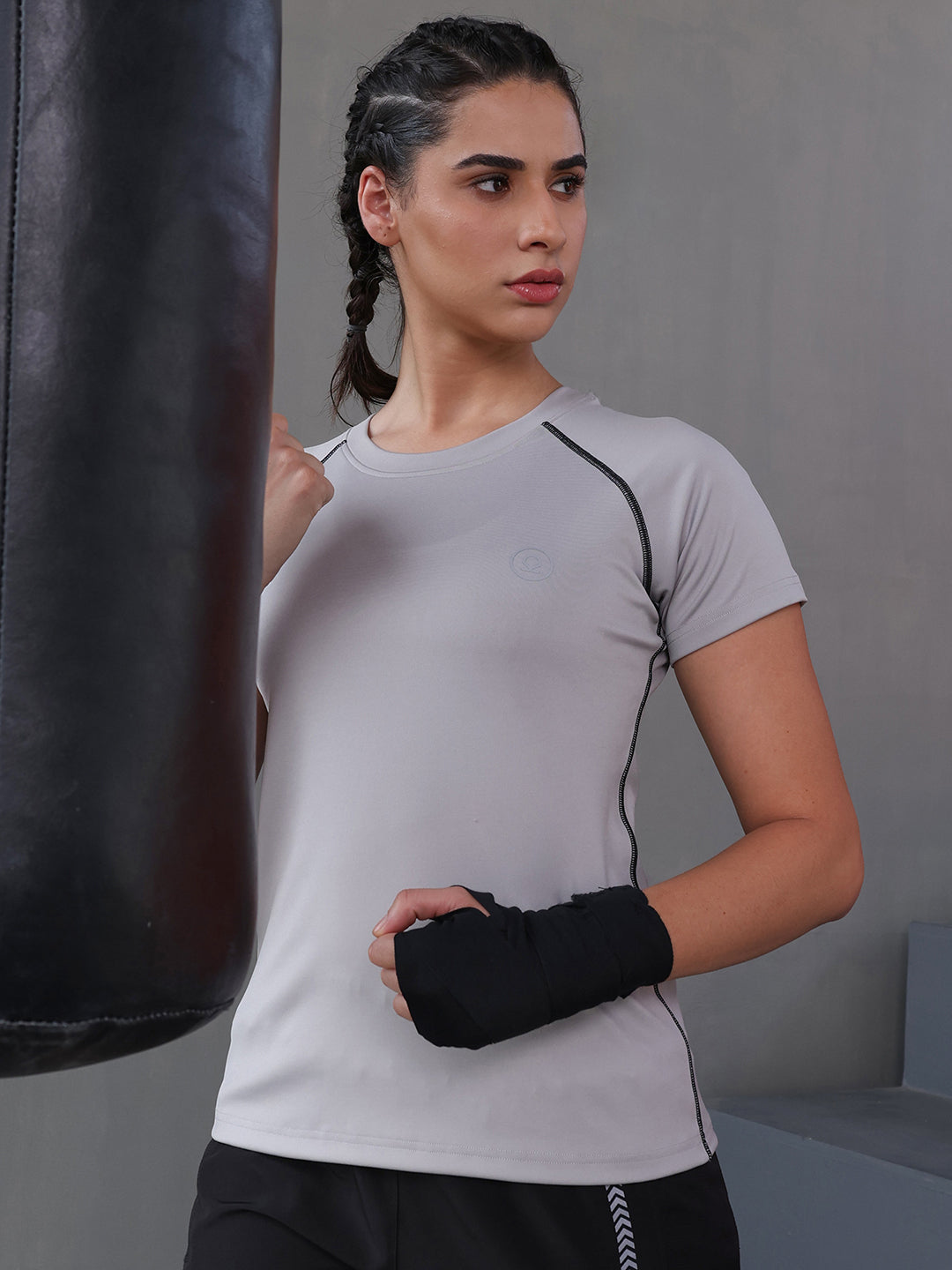 Women's Performance Compression T-Shirt Light Grey