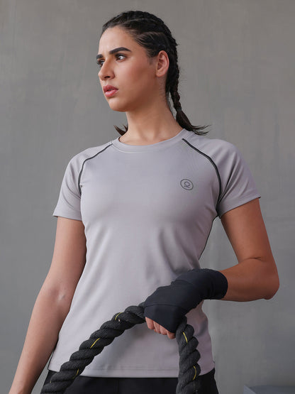 Women's Performance Compression T-Shirt Light Grey