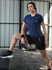 Women's Half Sleeve Dry Fit Active Wear Sports T-shirts Navy Blue