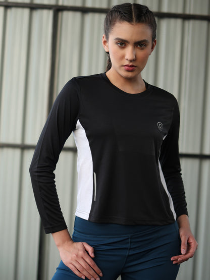 Women's Round Neck Active Wear Sports T-Shirt | CHKOKKO