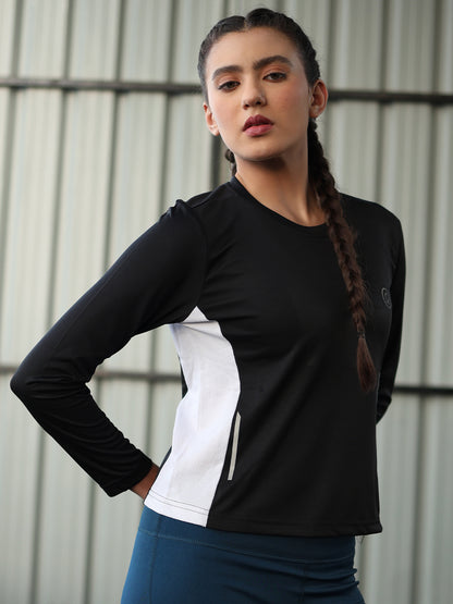 Women's Round Neck Active Wear Sports T-Shirt | CHKOKKO