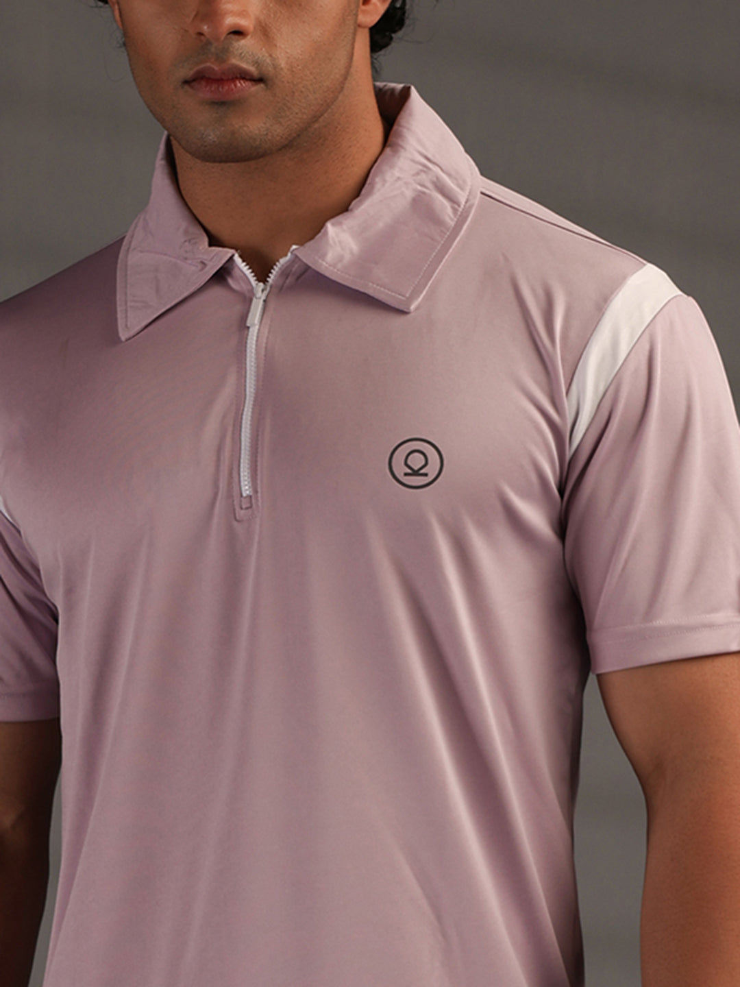 Men's Polo Neck Regular Fit Gym Sports Zipper T-Shirt