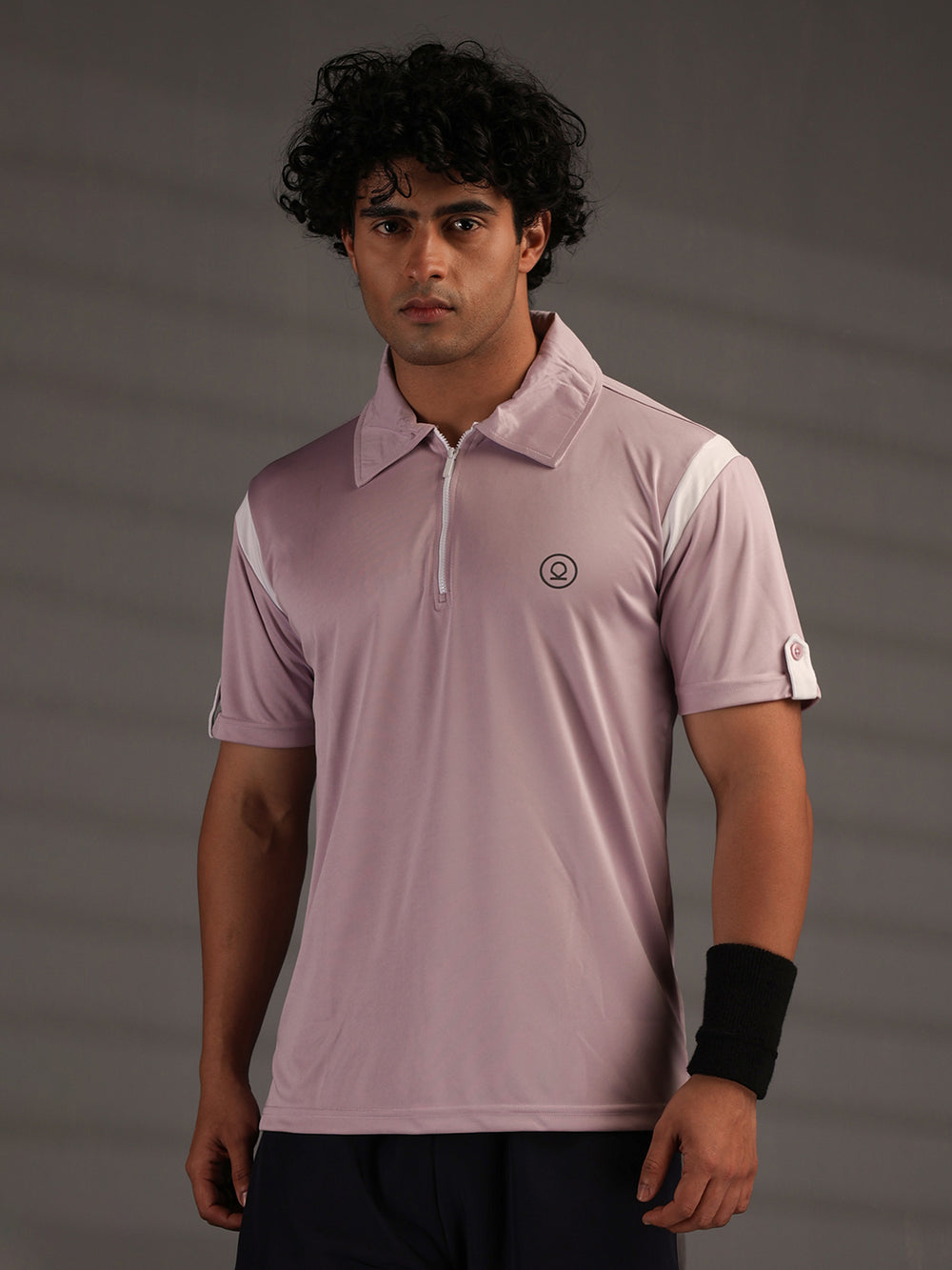 Men's Polo Neck Regular Fit Gym Sports Zipper T-Shirt