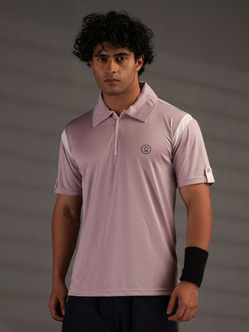 Men's Polo Neck Regular Fit Gym Sports Zipper T-Shirt