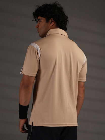 Men's Polo Neck Regular Fit Gym Sports Zipper T-Shirt