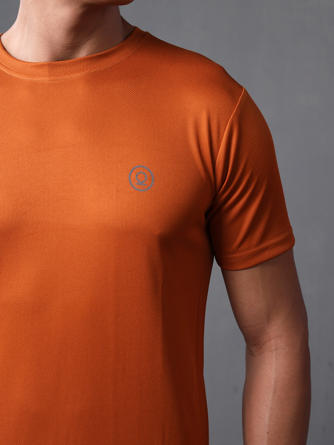 Men's Half Sleeves Dry Fit Gym Tshirt Rust