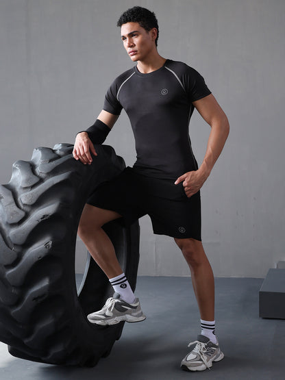 Men’s Performance Compression T-Shirt for Gym Black