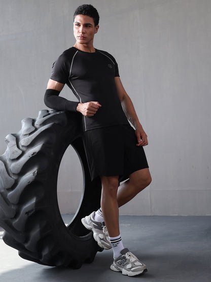 Men’s Performance Compression T-Shirt for Gym Black