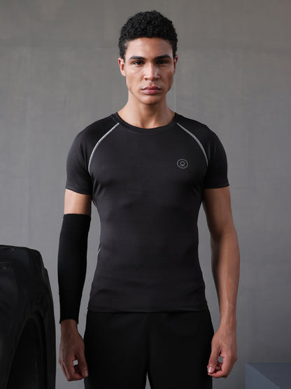 Men’s Performance Compression T-Shirt for Gym Black