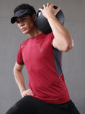 Men's Dry Fit Half Sleeve Gym T-Shirt Maroon