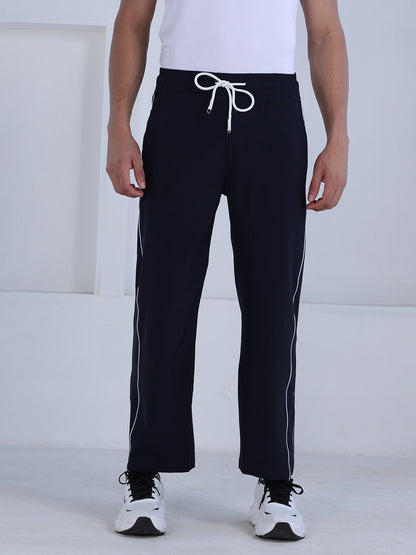 Men’s Sports Track Pants with Side Stripes Navy
