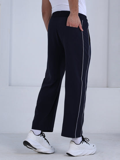 Men’s Sports Track Pants with Side Stripes Navy