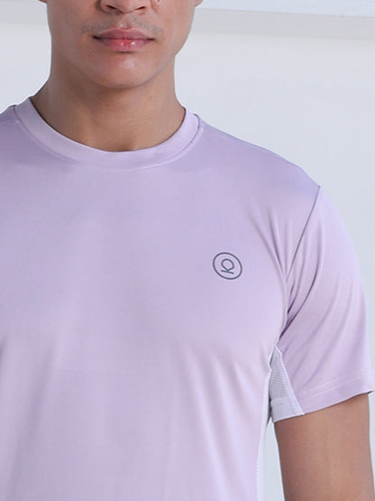Men's Dry Fit Half Sleeve Gym T-Shirt Lavender