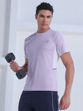 Men's Dry Fit Half Sleeve Gym T-Shirt Lavender