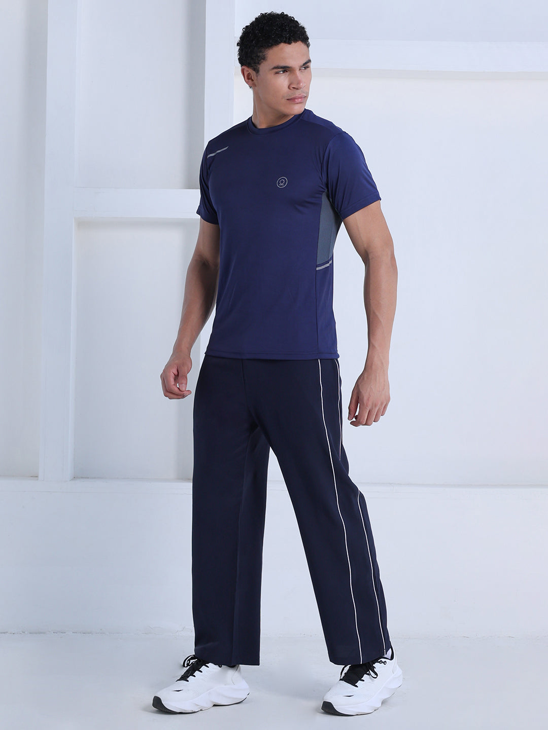 Men's Dry Fit Half Sleeve Gym T-Shirt Navy Blue
