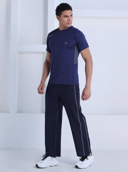 Men's Dry Fit Half Sleeve Gym T-Shirt Navy Blue