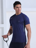Men's Dry Fit Half Sleeve Gym T-Shirt Navy Blue
