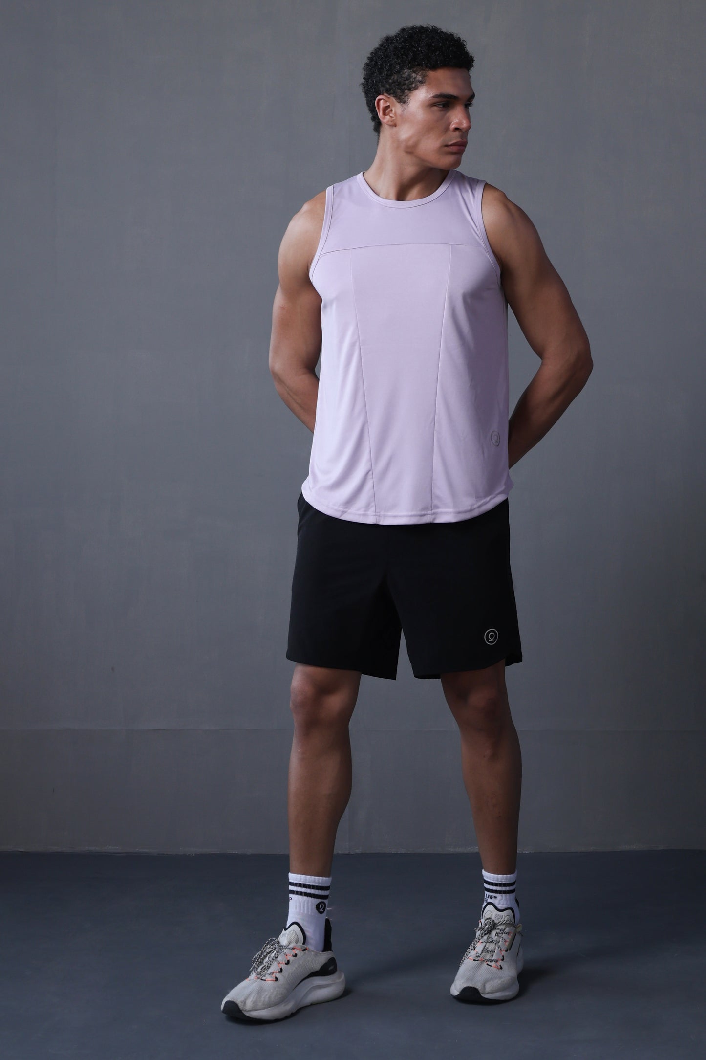 Men Lavender Gym Sleeveless Sports Tanktop