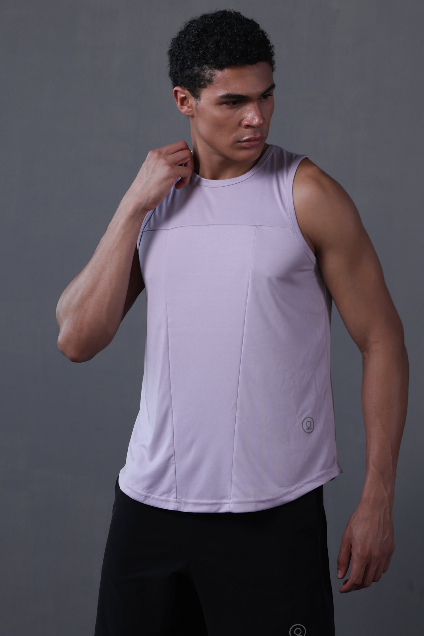 Men Lavender Gym Sleeveless Sports Tanktop