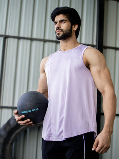 Men Lavender Gym Sleeveless Sports Tanktop