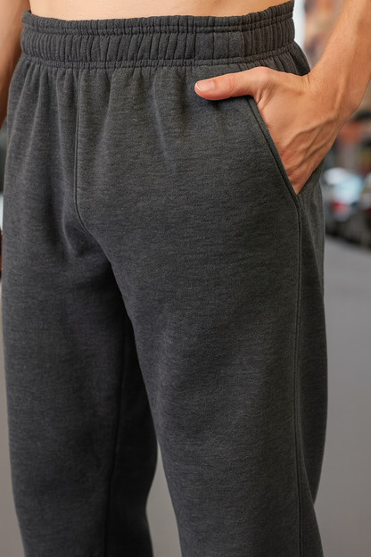 Men Anthra Black Full Zipper Winter Tracksuit