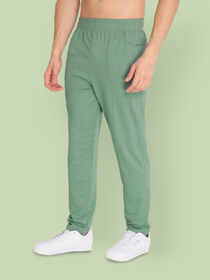 Men Green Trackpant Lower with Pocket