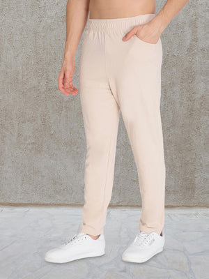 Men Beige Trackpant Lower with Pocket