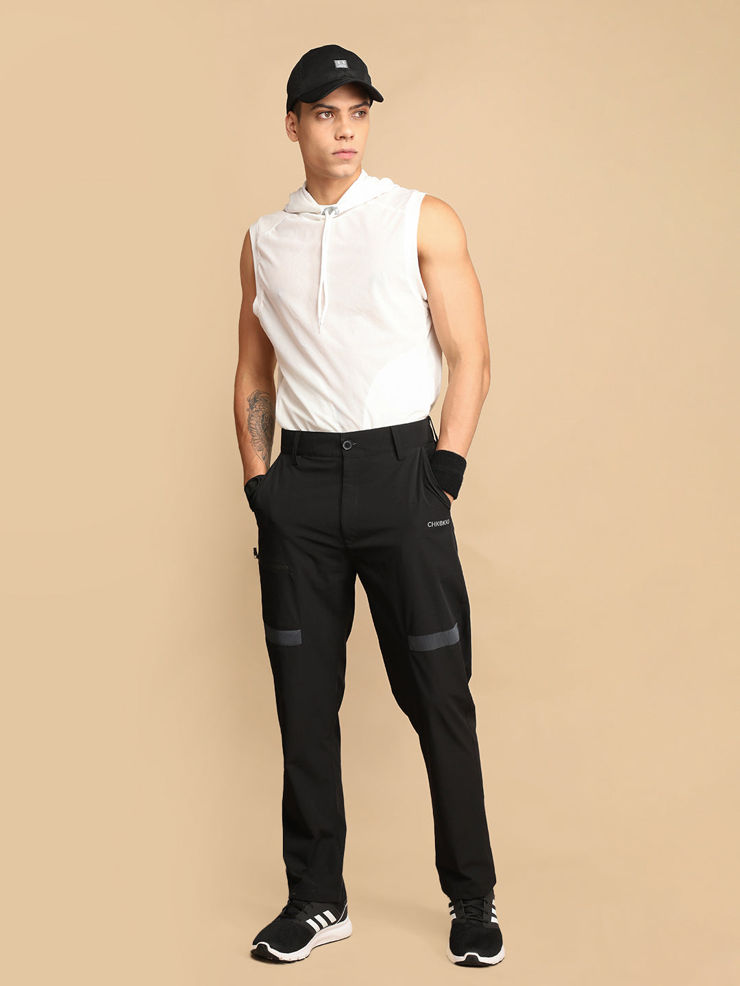 Men's Black DarkGrey Active Trouser