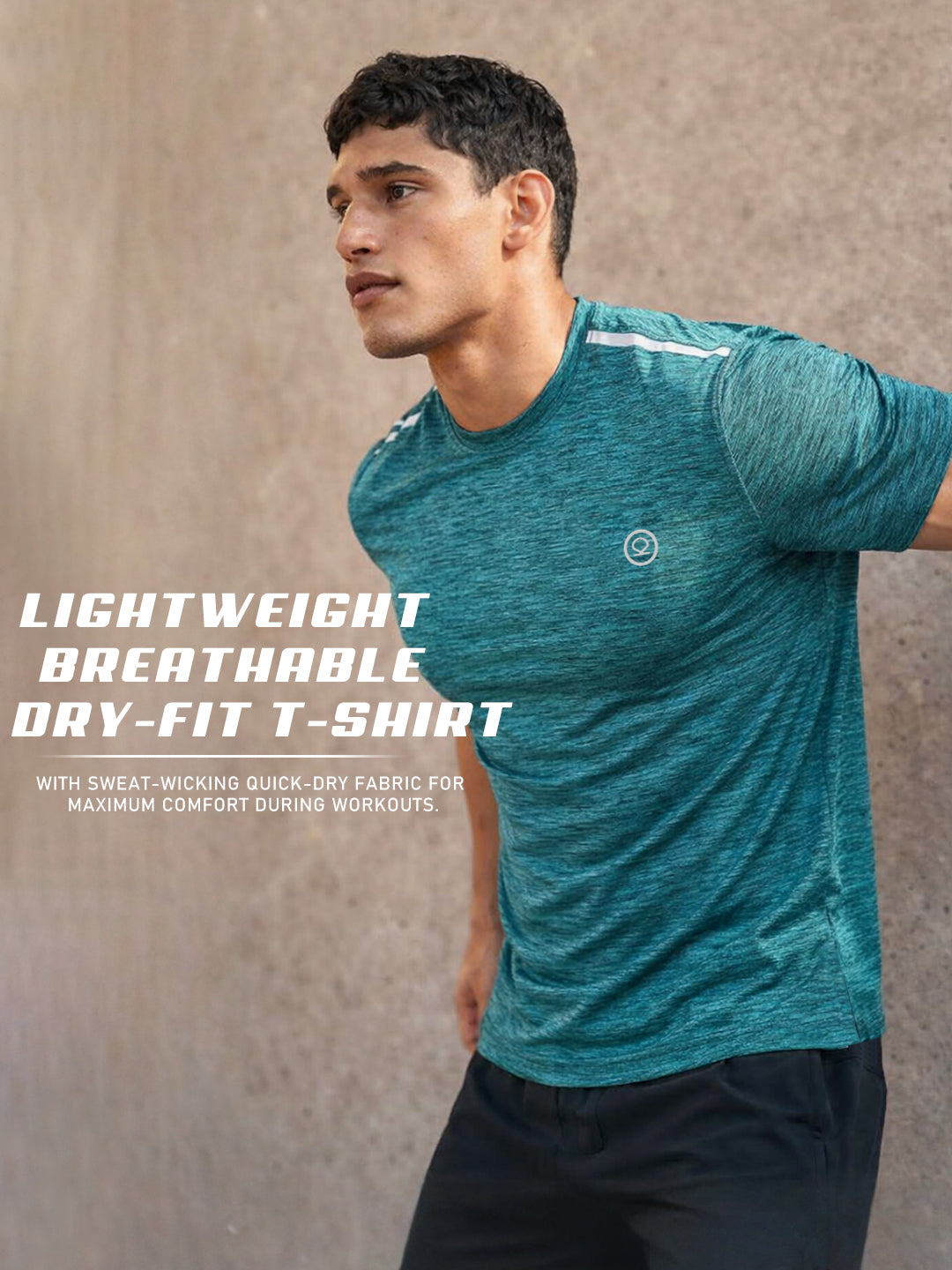 Men's Regular Dry Fit Half Sleeve T-Shirt Sea Green
