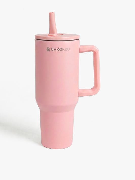 Chkokko Premium Insulated Tumbler - Peach 1200ml with Leak-Proof Lid
