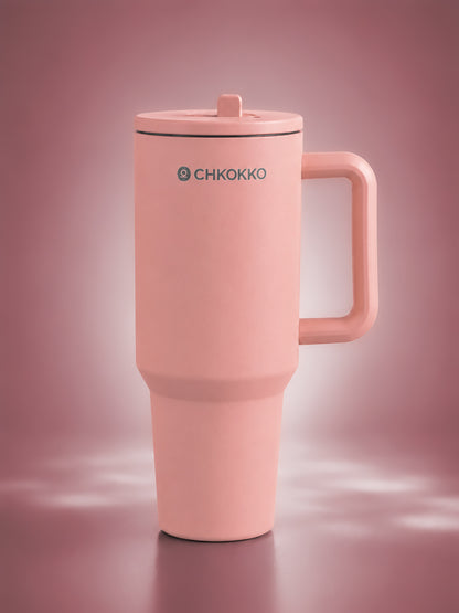 Chkokko Premium Insulated Tumbler - Peach 1200ml with Leak-Proof Lid