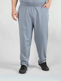 Men Grey Plus Size Trackpant With Pockets