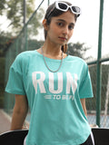 Women Round Neck Dry Fit Gym Sports T-Shirt