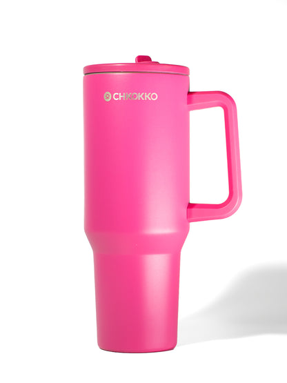 Chkokko Premium Insulated Tumbler - Pink 1200ml with Leak-Proof Lid