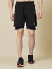 Men Running Sports Double Layered Shorts With Pocket Black Navy