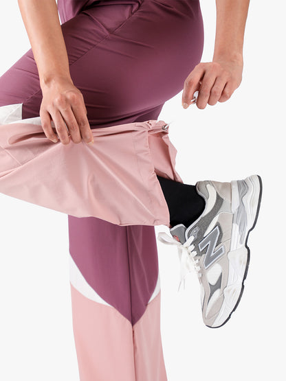 Women Stylish Colorblock Relaxed Fit Sports Track Pants