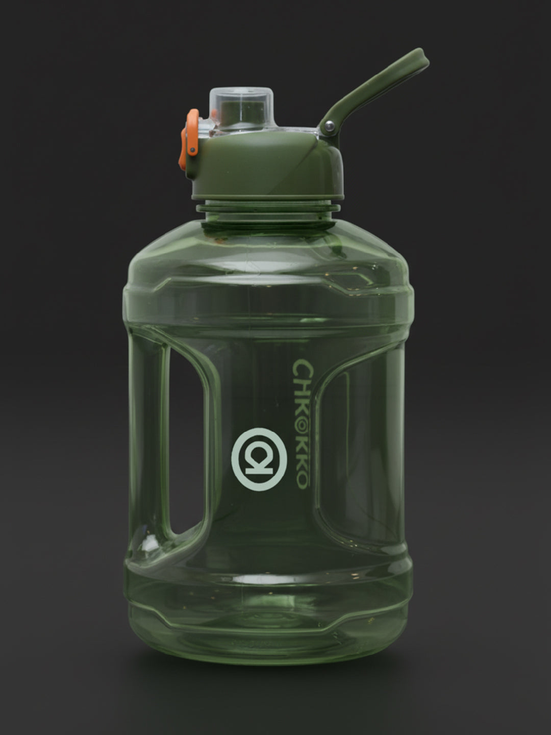 CHKOKKO 2.2L Large Sports Water Bottle with Handle & Leak-Proof Flip Cap