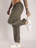 Men’s Premium Olive Sports Track Pants with Side Pockets