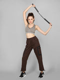 Women's Solid Cotton Trackpant