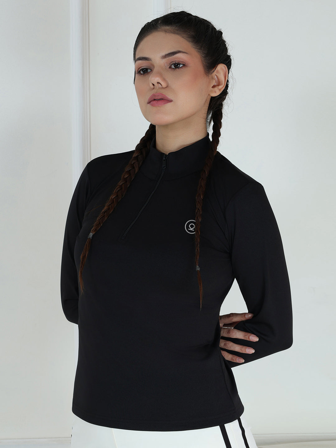 Women's Full Sleeves Performance Compression T-Shirt Black