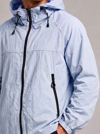 Men's IceBlue Hooded Sunscreen Jacket UPF 50+ | UV & Sun Protection