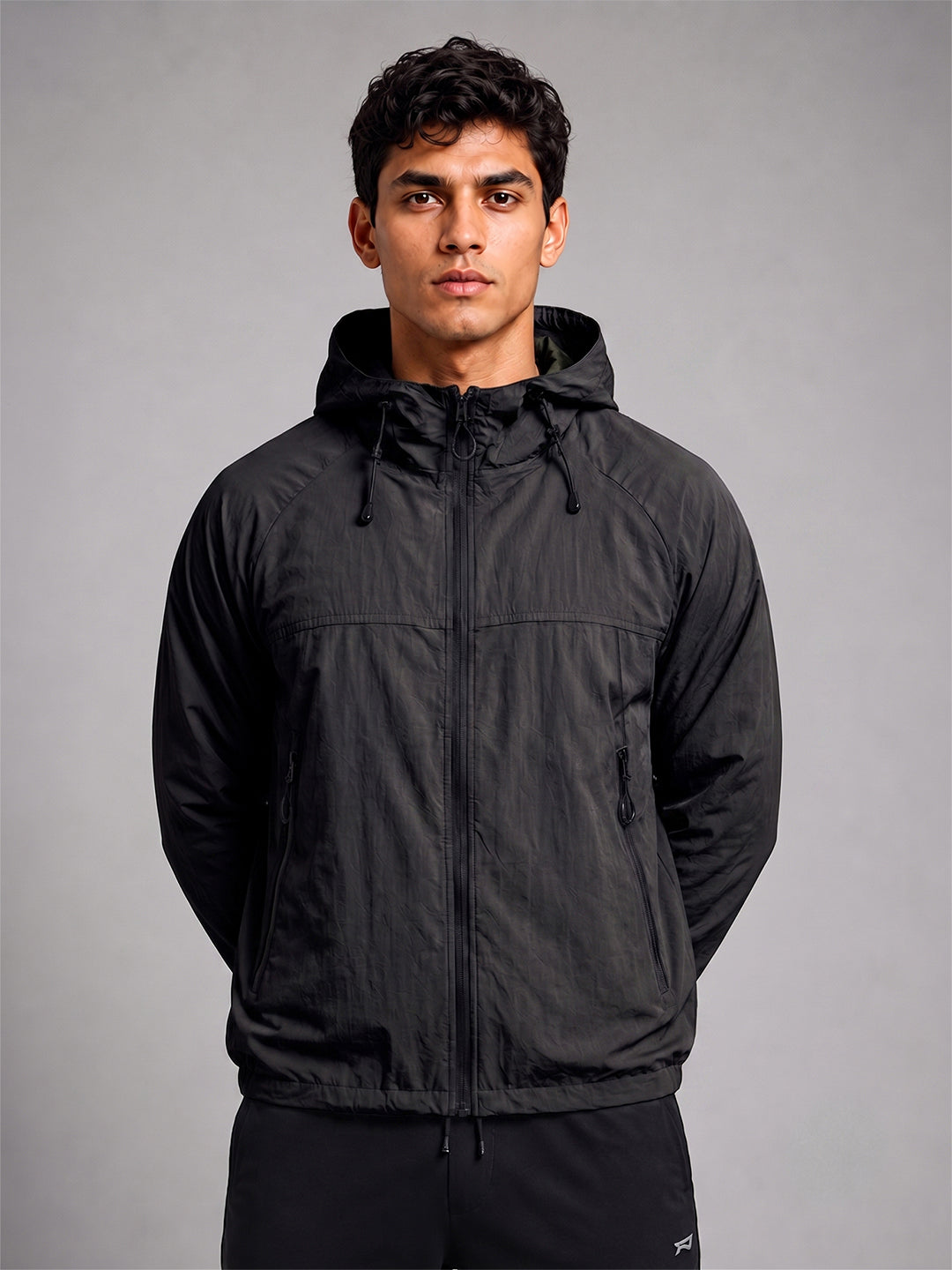 Men's Black Hooded Sunscreen Jacket UPF 50+ | UV & Sun Protection