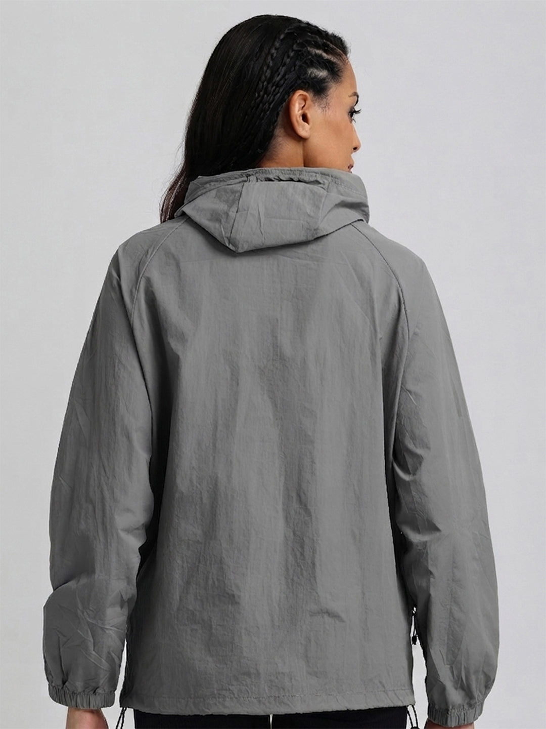 Women's Grey Hooded Sunscreen Jacket UPF 50+ | UV & Sun Protection