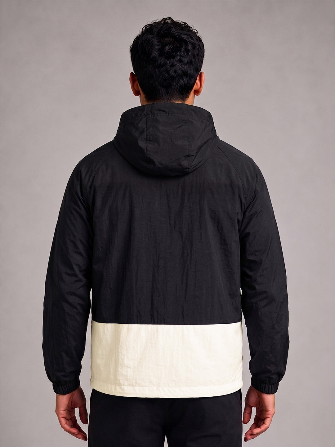 Men's Black White Hooded Sunscreen Jacket UPF 50+ | UV & Sun Protection