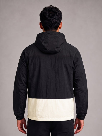 Men's Black White Hooded Sunscreen Jacket UPF 50+ | UV & Sun Protection