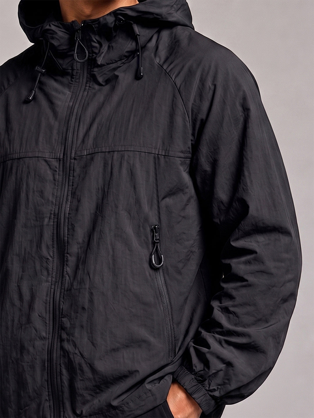 Men's Black Hooded Sunscreen Jacket UPF 50+ | UV & Sun Protection