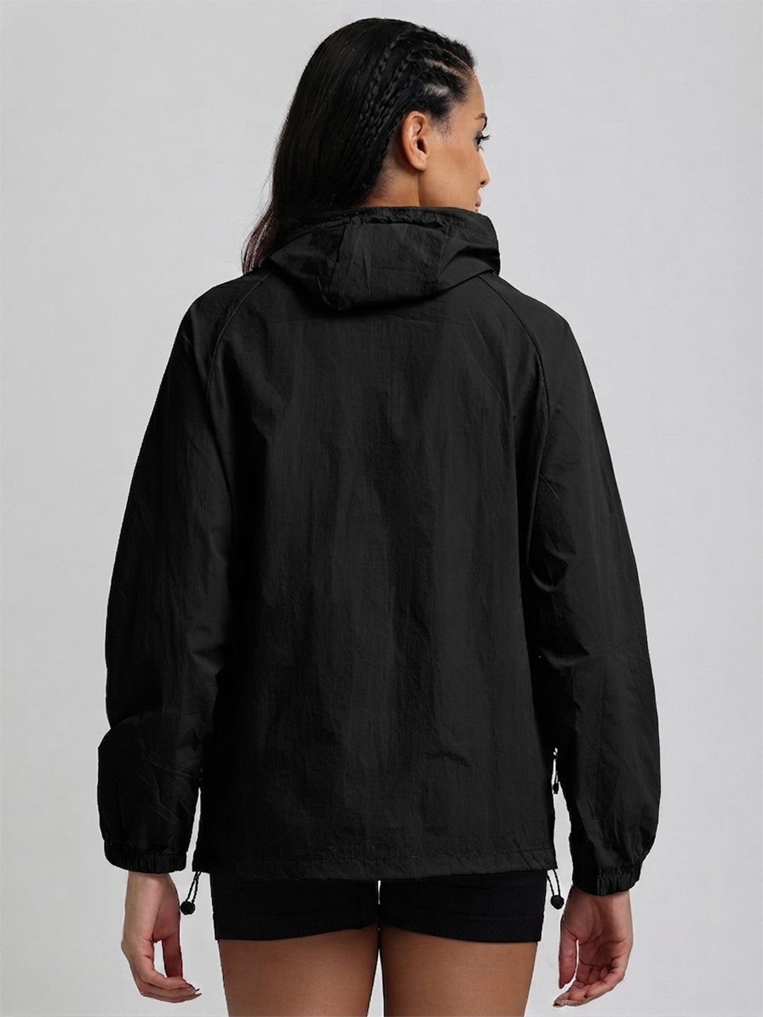 Women's Black Hooded Sunscreen Jacket UPF 50+ | UV & Sun Protection