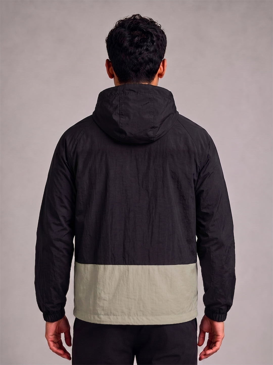 Men's Black Green Hooded Sunscreen Jacket UPF 50+ | UV & Sun Protection