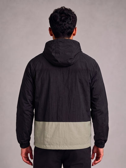 Men's Black Green Hooded Sunscreen Jacket UPF 50+ | UV & Sun Protection